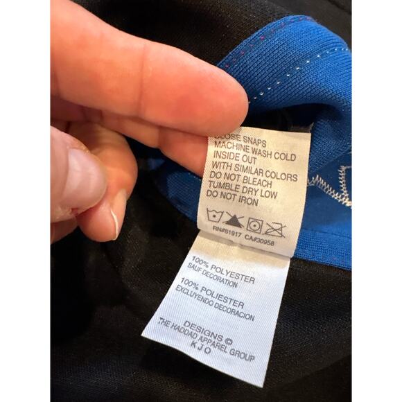 Vtg Nike Philadelphia 76ers Basketball Warm Up Snap Jacket Boy Large 16-18 Black - Picture 8 of 10